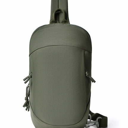 Army Green Minimalist Anti-Theft Sling Bag for Men & Women - Water-Resistant Crossbody Chest Pack, Fits 9.7-inch Tablet