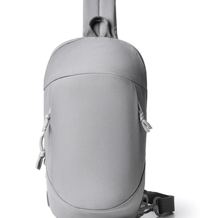 Grey Minimalist Anti-Theft Sling Bag for Men & Women - Water-Resistant Crossbody Chest Pack, Fits 9.7-inch Tablet