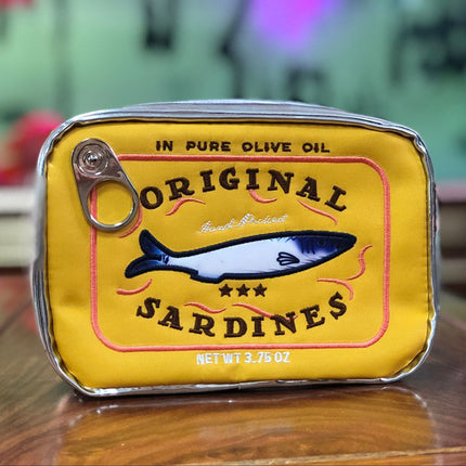 Yellow Quirky Sardine Tin Novelty Clutch