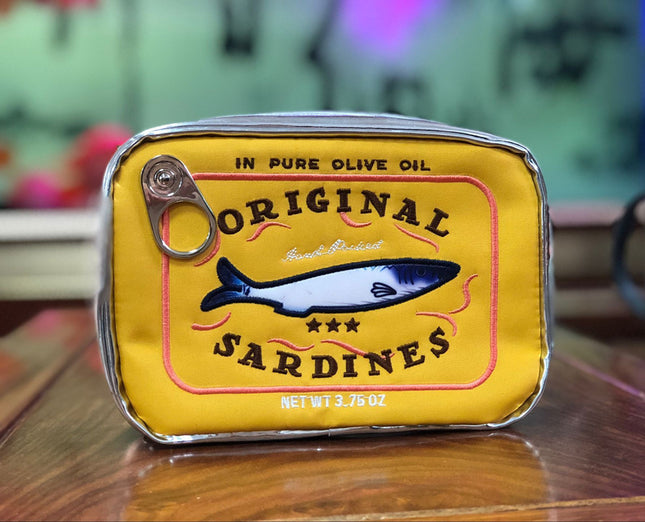 Yellow Quirky Sardine Tin Novelty Clutch