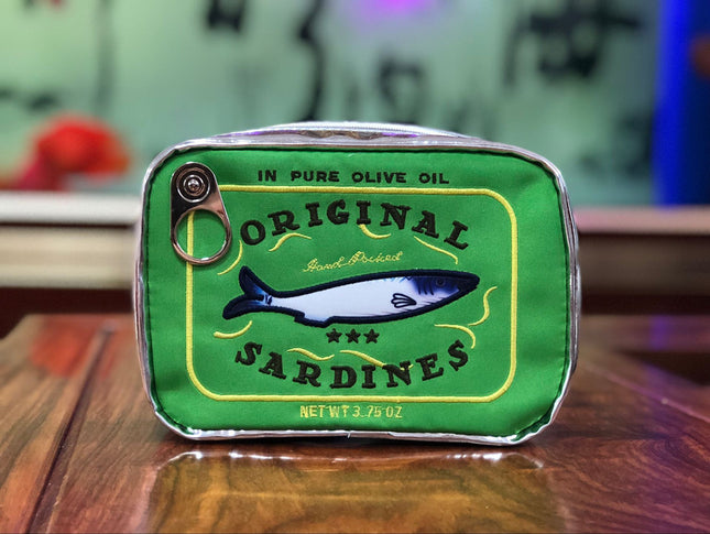 Green Quirky Sardine Tin Novelty Clutch