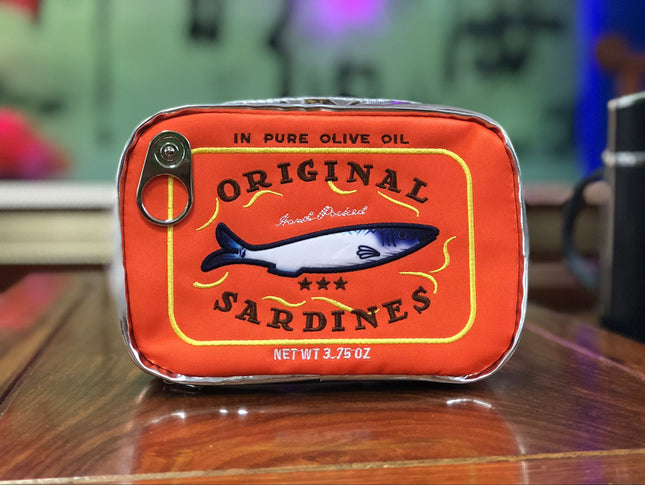 Orange Quirky Sardine Tin Novelty Clutch