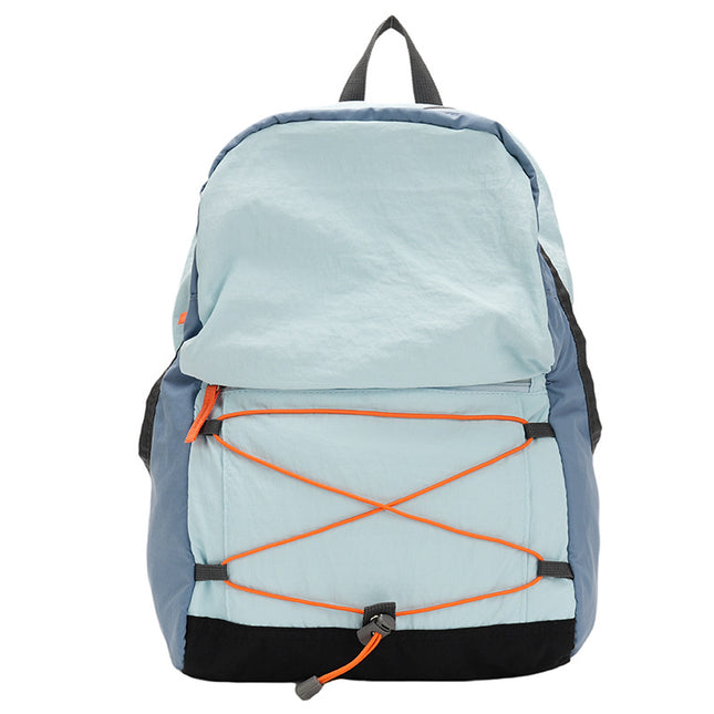Blue Mini Lightweight Drawstring Backpack for Women