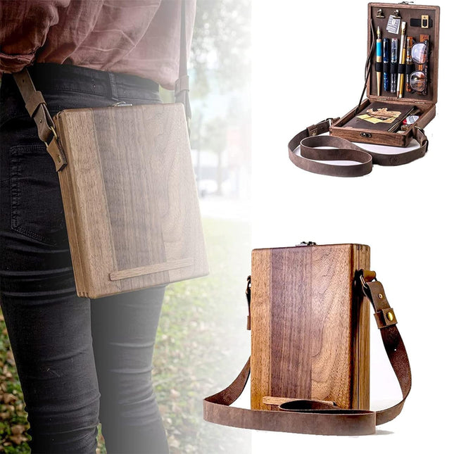 Vintage Writer's Wooden Messenger Box