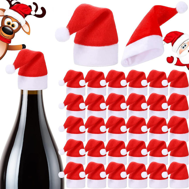Mini Santa Hat Cutlery Holders (100-Pack)