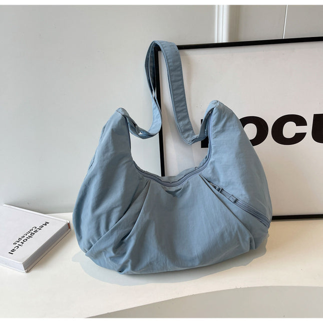 Blue Lightweight Crescent Crossbody Bag