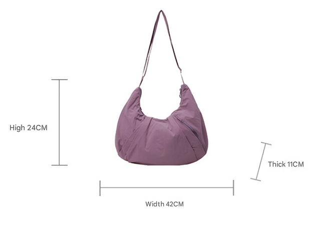 Beige Lightweight Crescent Crossbody Bag – product detail