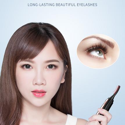 Black Professional Electric Heated Eyelash Curler - 4 Temperature Settings, LED Display, USB-C Rechargeable for Perfectly Curled Lashes