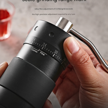 Grey Premium 7-Star Manual Coffee Grinder - Portable Bean Mil（R60pro）