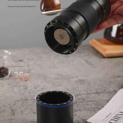 Grey Premium 7-Star Manual Coffee Grinder - Portable Bean Mil(R50pro)