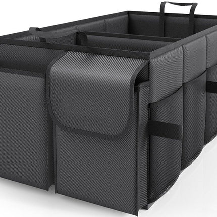 Black Car Trunk Storage Box - Foldable Organizer