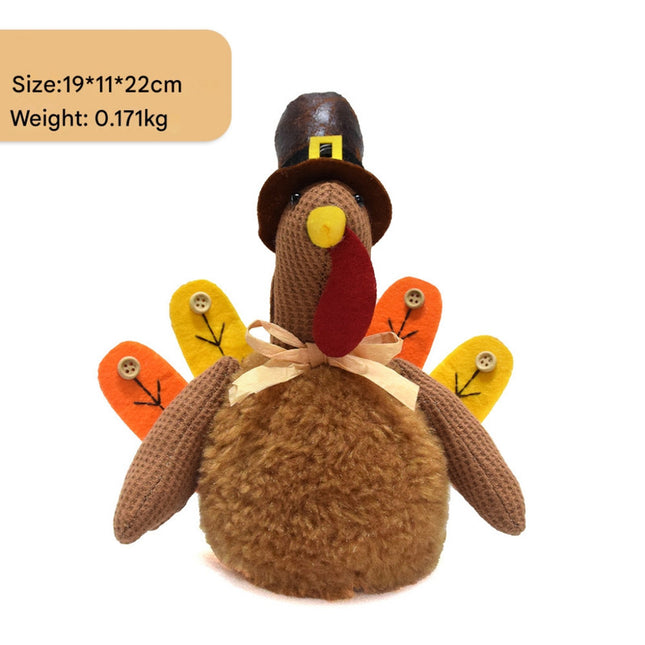Brown Charming Thanksgiving Turkey Plush – product detail