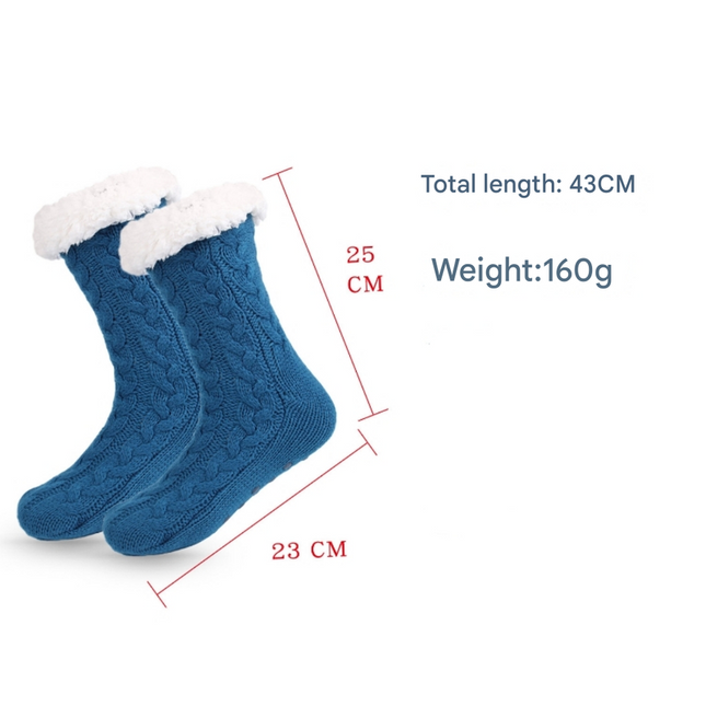 Black Women's Fuzzy Slipper Socks – product detail