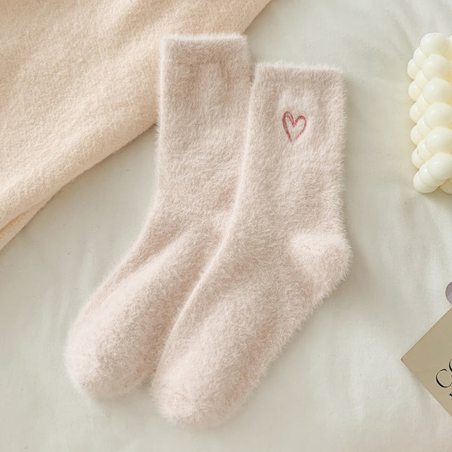2-Piece Light Pink Women's Ultra-Soft Fuzzy Socks