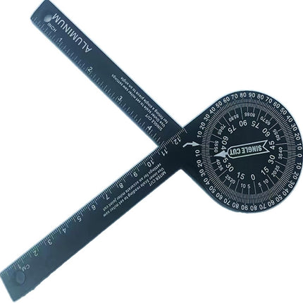 Black Precision 360-Degree Miter Saw Protractor - Aluminum Alloy Angle Finder for Woodworking & Carpentry