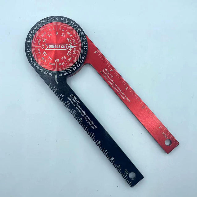 Red Precision 360-Degree Miter Saw Protractor