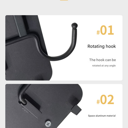 Iron Wall Mounted Motorcycle Helmet Holder - Heavy-Duty Gear Rack with Jacket Hook for Helmets, Coats & Accessories