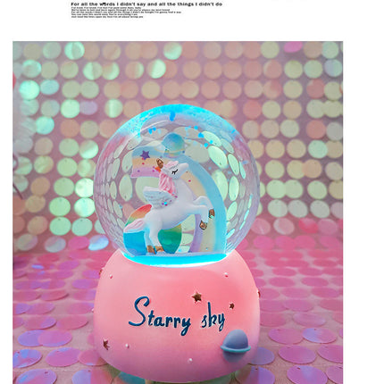 Enchanting Unicorn Snow Globe Music Box – shape and profile
