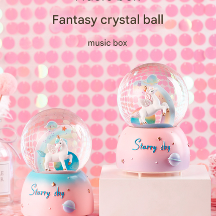 Enchanting Unicorn Snow Globe Music Box – product detail