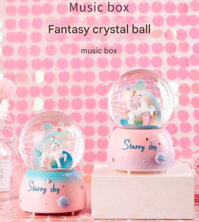 Enchanting Unicorn Snow Globe Music Box – product detail