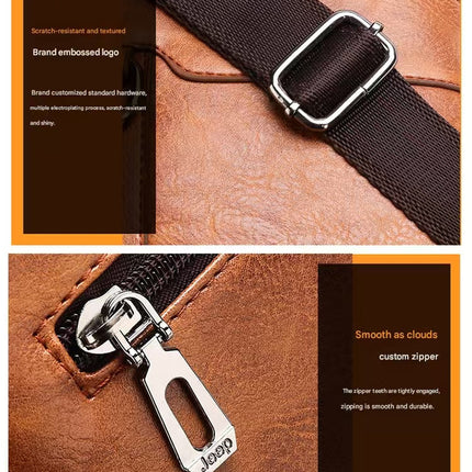 Black Men's Vintage Crossbody Bag – design and finish