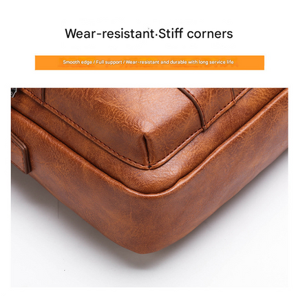 Black Men's Vintage Crossbody Bag – shape and profile