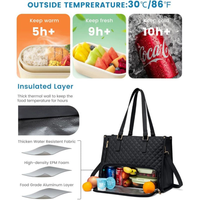 Beige Insulated Lunch Bag and Laptop Cooler – product detail