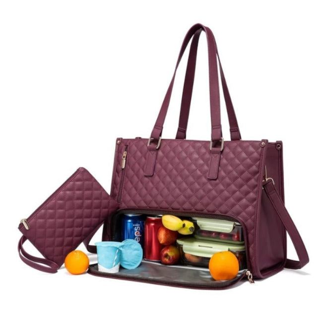 Wine red Insulated Lunch Bag and Laptop Cooler