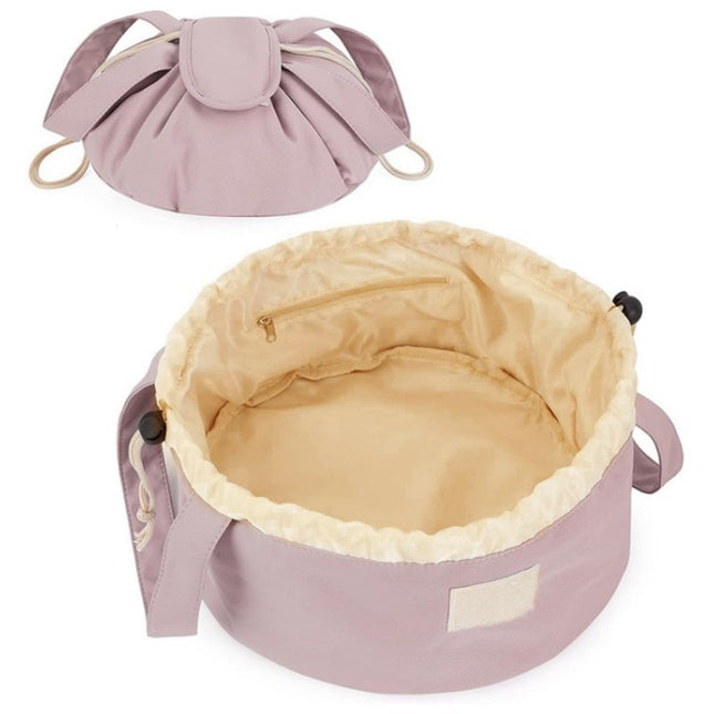 Pink New Large Capacity Portable Drawstring Makeup Bag