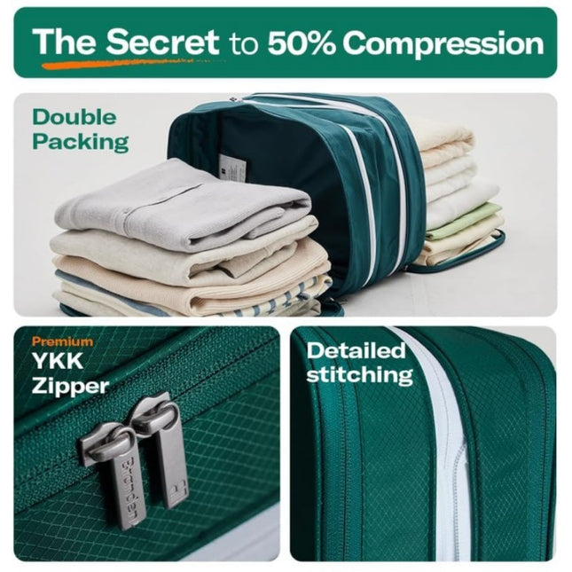 Beige Durable Double-Zipper Expandable Water-Resistant Thick and Thin Clothing Storage Bag – product detail