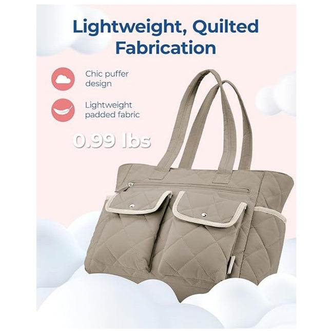 Beige Women's Multi-Pocket Tote Bag – product detail