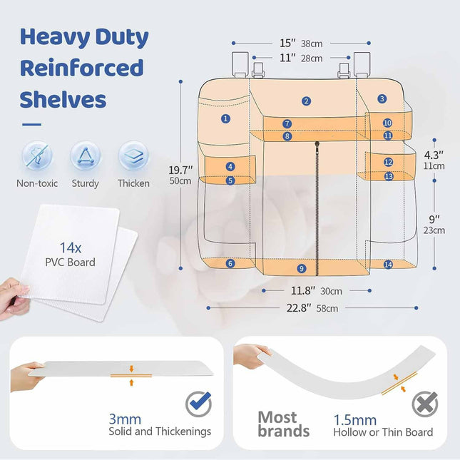 Grey Foldable Baby Crib Storage Hanging Bag – product detail