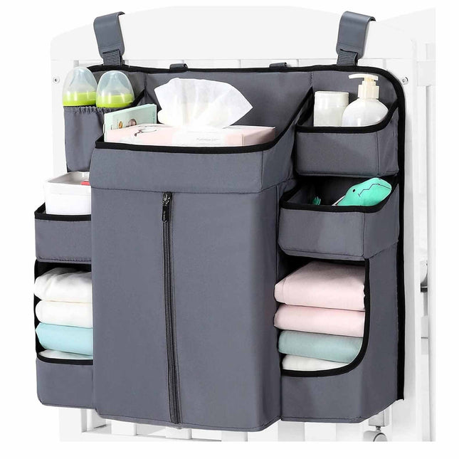 Dark grey Foldable Baby Crib Storage Hanging Bag