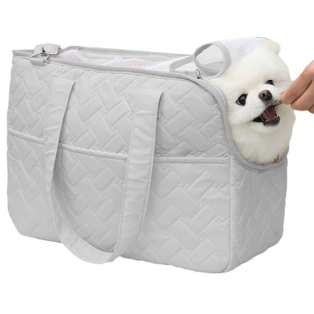 Grey Fashionable Pet Carrier Bag