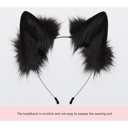 White Halloween Furry Fox Costume Set - Plush Mask, Ears Headband, Tail, and Paws for Cosplay