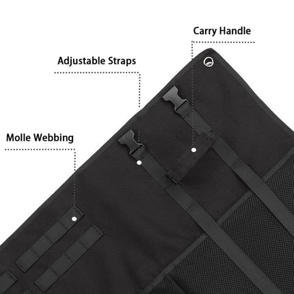 Black Portable Tactical Shooting Mat - Lightweight Roll-Up Ground Pad for Outdoor Range & Hunting