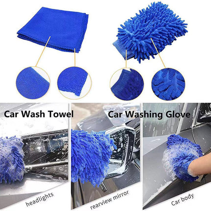 27-Piece set Ultimate Car Detailing Kit - Drill Brush & Polishing Pad Set for Car Interior, Wheels, and Exterior Cleaning