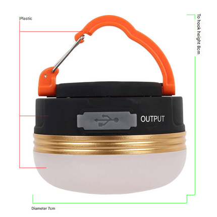 Compact Rechargeable LED Camping Lantern | 300 Lumen, 3 Modes, Magnetic Base & Power Bank Function