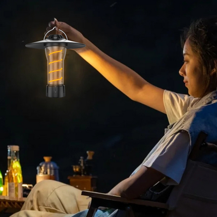Vintage Lighthouse LED Camping Lantern | 5-Mode Rechargeable Light with Tripod