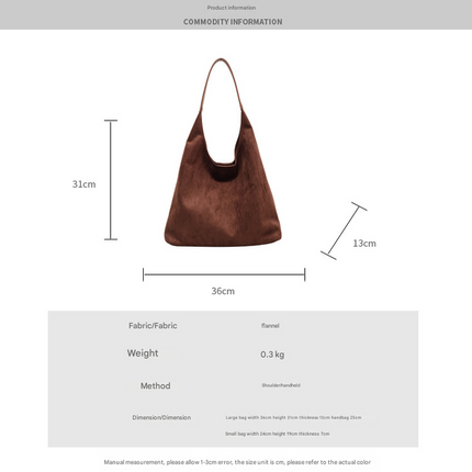 Wine red Chic Faux Suede Tote Bag with Matching Pouch | Large Capacity Slouchy Shoulder Bag