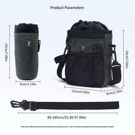 Multi-Functional Dog Training Pouch - Hands-Free Treat & Kibble Bag with Poop Bag Dispenser