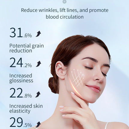 White EMS Microcurrent Facial Lifting Massager - Skin Tightening & Sculpting Beauty Tool