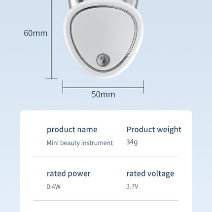 White EMS Microcurrent Facial Lifting Massager - Skin Tightening & Sculpting Beauty Tool
