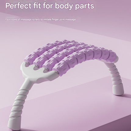Pink Four-Row Bendable Massage Roller - Muscle Relaxation and Sensory Integration Training for Children