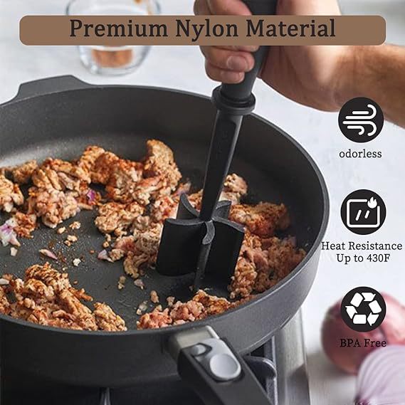 3-pieces Black Premium Heat Resistant Meat Chopper – product detail