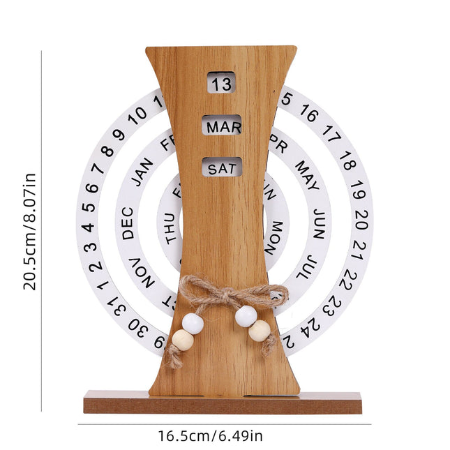 Ferris Wheel model Rustic Wooden Perpetual Calendar
