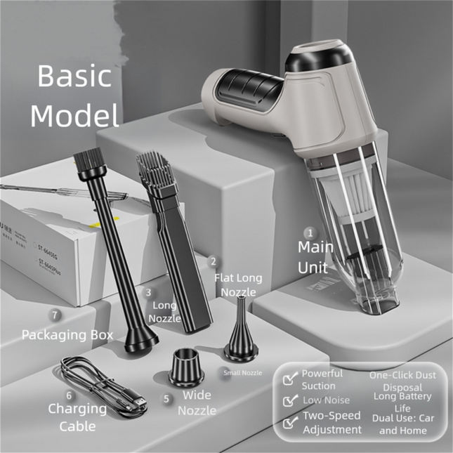 Grayish-white Multi-Functional Cordless Handheld Vacuum Cleaner