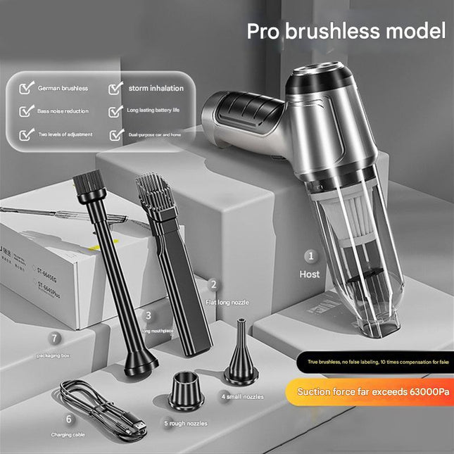 Silver-gray Multi-Functional Cordless Handheld Vacuum Cleaner