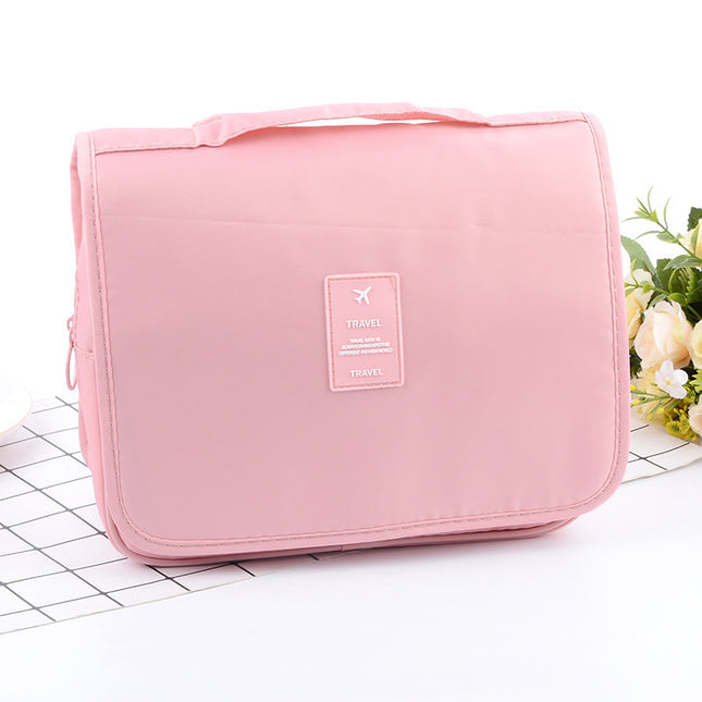 Pink Portable Hanging Travel Toiletry Bag