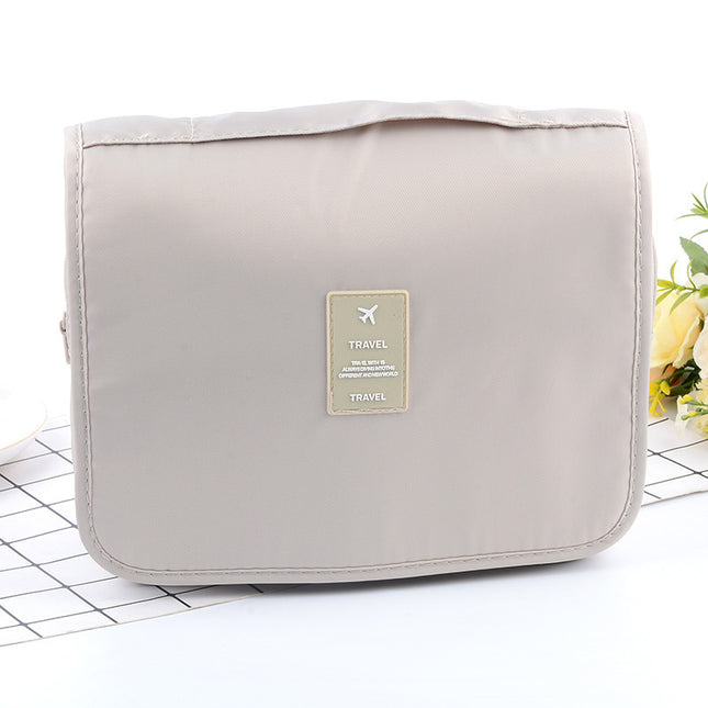 Beige Portable Hanging Travel Toiletry Bag